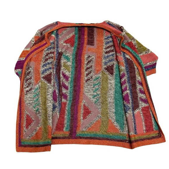 Peruvian Connection Multicolor Pima Cotton Cardigan Jacket XS - Picture 2 of 7